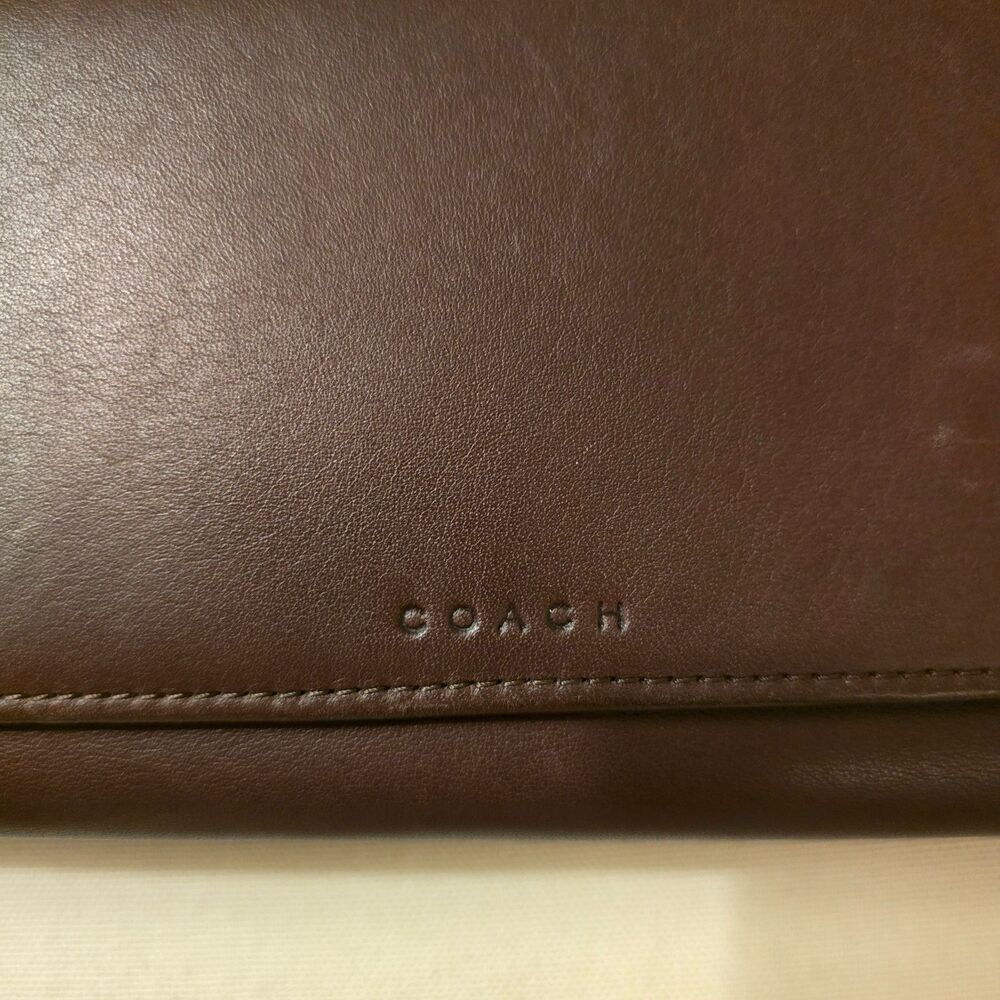 Vintage Coach Leather Wallet Mahogany Brown - Picture 3 of 5